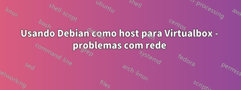 Usando Debian como host para Virtualbox - problemas com rede