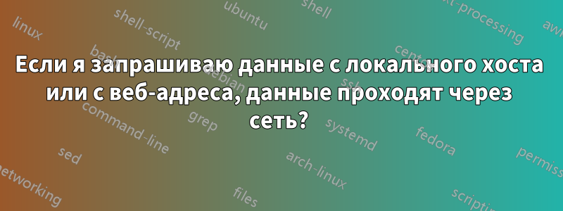 Если я запрашиваю данные с локального хоста или с веб-адреса, данные проходят через сеть?