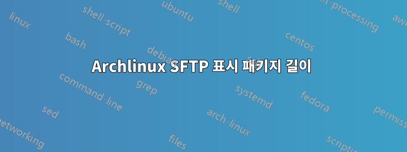 Archlinux SFTP 표시 패키지 길이