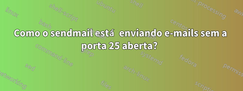 Como o sendmail está enviando e-mails sem a porta 25 aberta? 