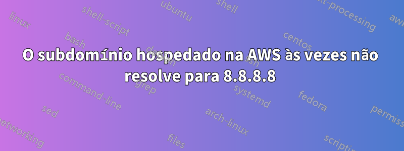 O subdomínio hospedado na AWS às vezes não resolve para 8.8.8.8