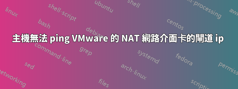 主機無法 ping VMware 的 NAT 網路介面卡的閘道 ip