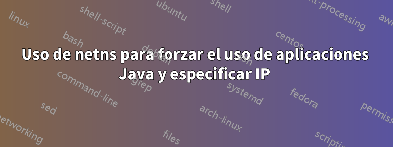 Uso de netns para forzar el uso de aplicaciones Java y especificar IP