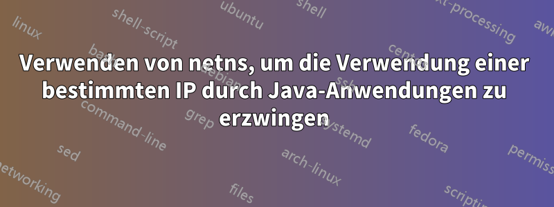 Verwenden von netns, um die Verwendung einer bestimmten IP durch Java-Anwendungen zu erzwingen