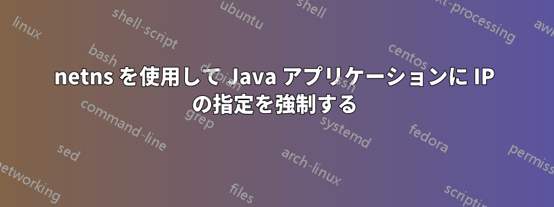 netns を使用して Java アプリケーションに IP の指定を強制する