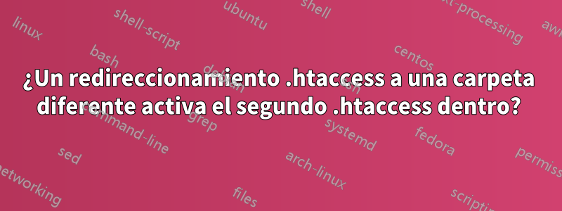 ¿Un redireccionamiento .htaccess a una carpeta diferente activa el segundo .htaccess dentro?