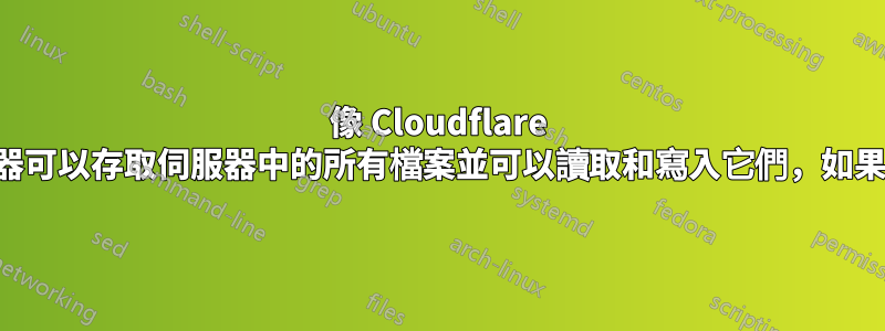 像 Cloudflare 這樣的代理伺服器可以存取伺服器中的所有檔案並可以讀取和寫入它們，如果可以如何停用它