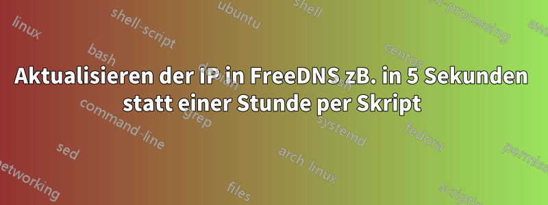 Aktualisieren der IP in FreeDNS zB. in 5 Sekunden statt einer Stunde per Skript