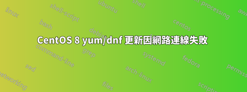 CentOS 8 yum/dnf 更新因網路連線失敗