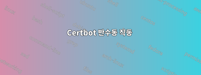 Certbot 반수동 작동