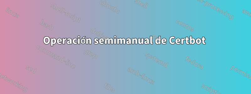 Operación semimanual de Certbot