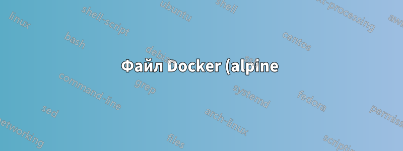 Файл Docker (alpine) не найден при запуске CMD