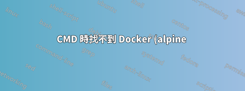 CMD 時找不到 Docker (alpine) 文件
