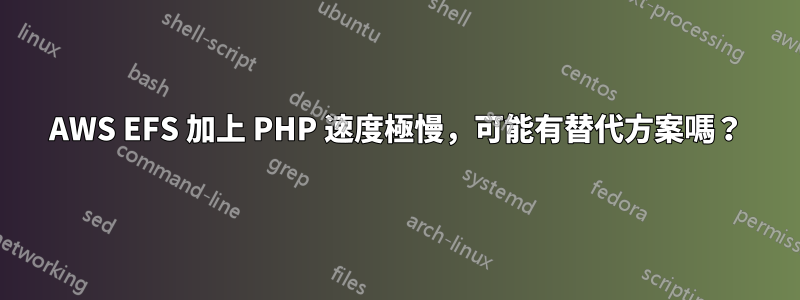 AWS EFS 加上 PHP 速度極慢，可能有替代方案嗎？