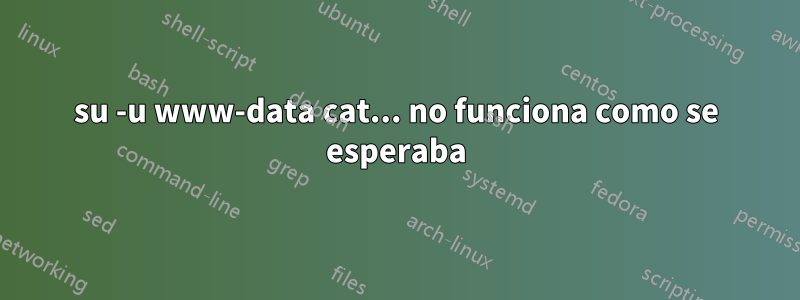 su -u www-data cat... no funciona como se esperaba