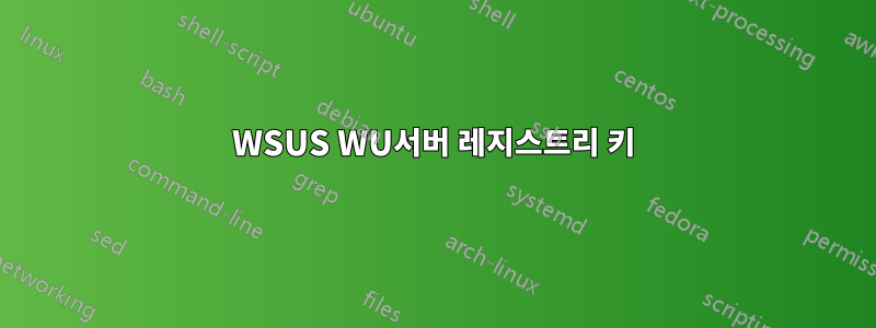 WSUS WU서버 레지스트리 키