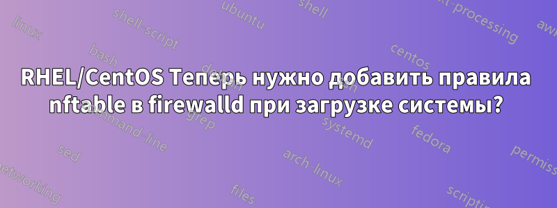 RHEL/CentOS Теперь нужно добавить правила nftable в firewalld при загрузке системы?