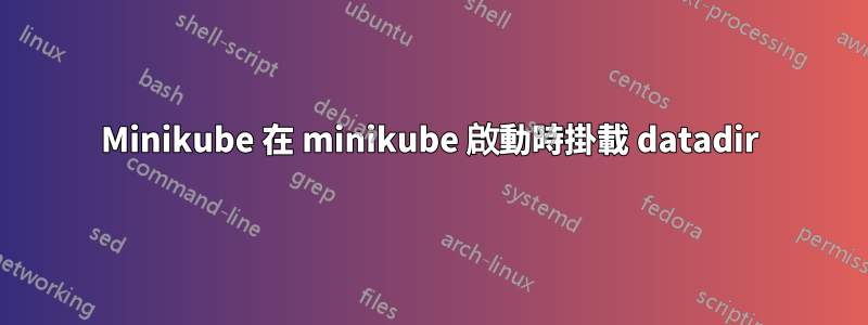Minikube 在 minikube 啟動時掛載 datadir