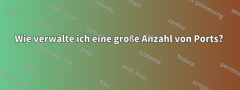 Wie verwalte ich eine große Anzahl von Ports?