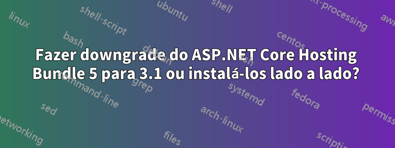 Fazer downgrade do ASP.NET Core Hosting Bundle 5 para 3.1 ou instalá-los lado a lado?