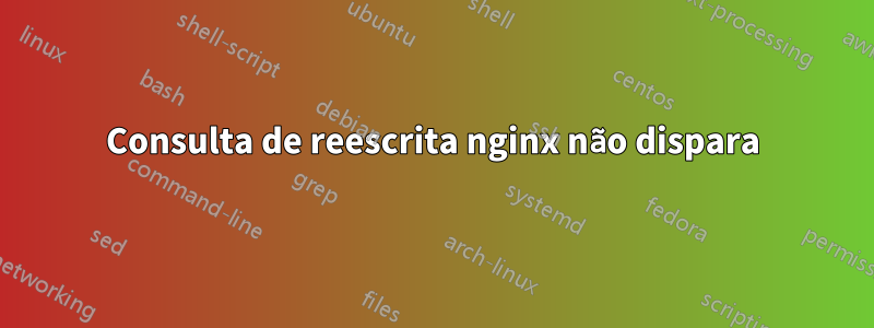 Consulta de reescrita nginx não dispara