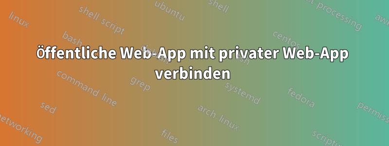 Öffentliche Web-App mit privater Web-App verbinden