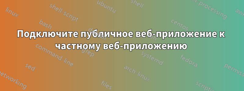 Подключите публичное веб-приложение к частному веб-приложению