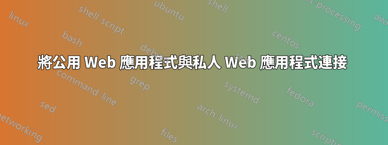 將公用 Web 應用程式與私人 Web 應用程式連接