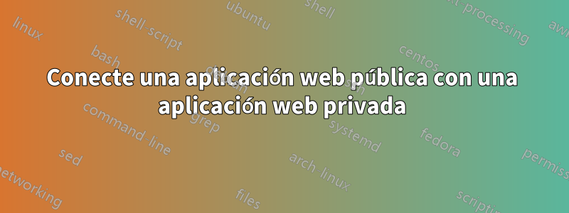 Conecte una aplicación web pública con una aplicación web privada