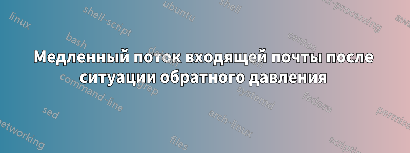 Медленный поток входящей почты после ситуации обратного давления