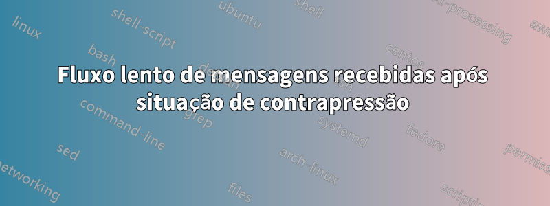 Fluxo lento de mensagens recebidas após situação de contrapressão