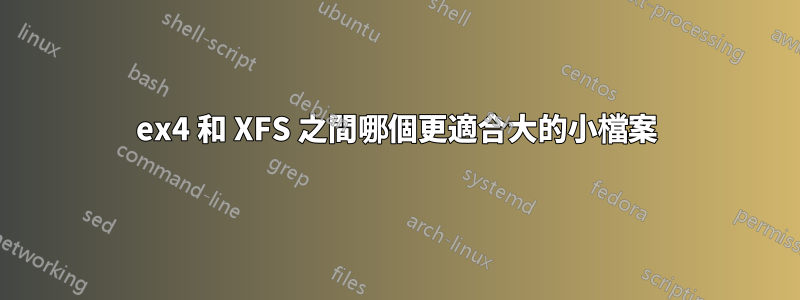 ex4 和 XFS 之間哪個更適合大的小檔案