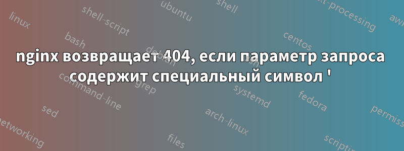 nginx возвращает 404, если параметр запроса содержит специальный символ '