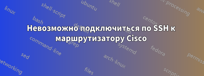 Невозможно подключиться по SSH к маршрутизатору Cisco