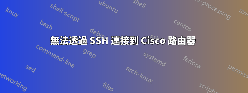 無法透過 SSH 連接到 Cisco 路由器
