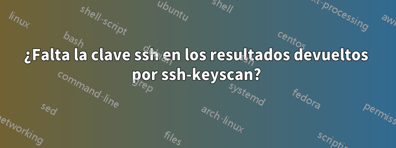 ¿Falta la clave ssh en los resultados devueltos por ssh-keyscan?