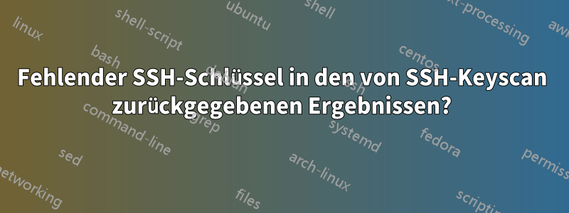 Fehlender SSH-Schlüssel in den von SSH-Keyscan zurückgegebenen Ergebnissen?
