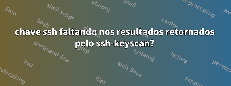 chave ssh faltando nos resultados retornados pelo ssh-keyscan?