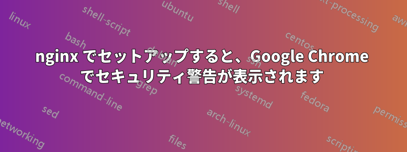 nginx でセットアップすると、Google Chrome でセキュリティ警告が表示されます
