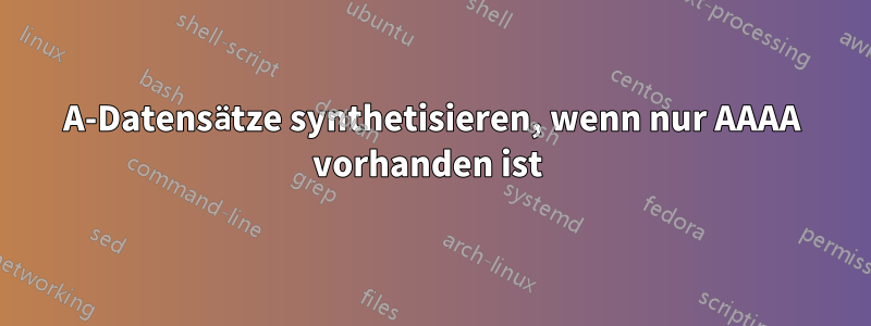 A-Datensätze synthetisieren, wenn nur AAAA vorhanden ist 