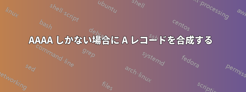 AAAA しかない場合に A レコードを合成する 