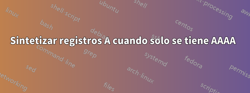 Sintetizar registros A cuando solo se tiene AAAA 