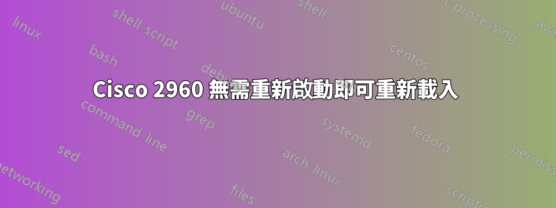Cisco 2960 無需重新啟動即可重新載入