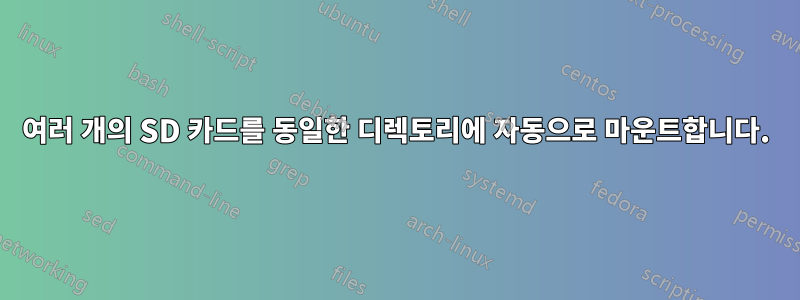 여러 개의 SD 카드를 동일한 디렉토리에 자동으로 마운트합니다.