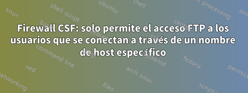 Firewall CSF: solo permite el acceso FTP a los usuarios que se conectan a través de un nombre de host específico