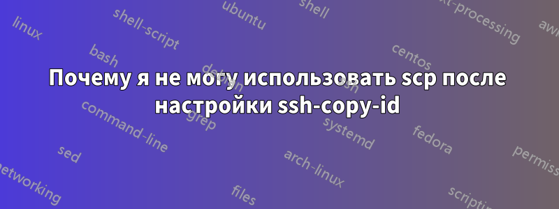 Почему я не могу использовать scp после настройки ssh-copy-id