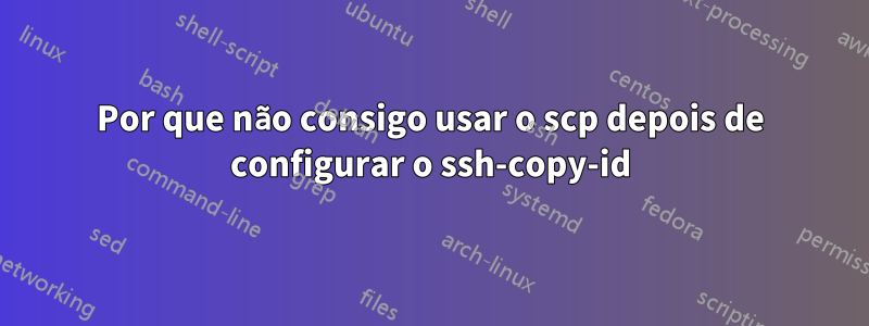 Por que não consigo usar o scp depois de configurar o ssh-copy-id