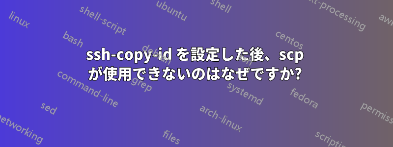 ssh-copy-id を設定した後、scp が使用できないのはなぜですか?