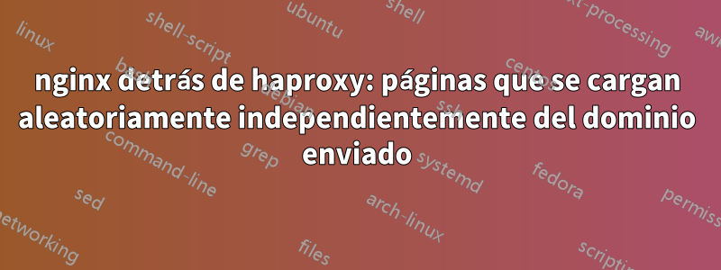nginx detrás de haproxy: páginas que se cargan aleatoriamente independientemente del dominio enviado
