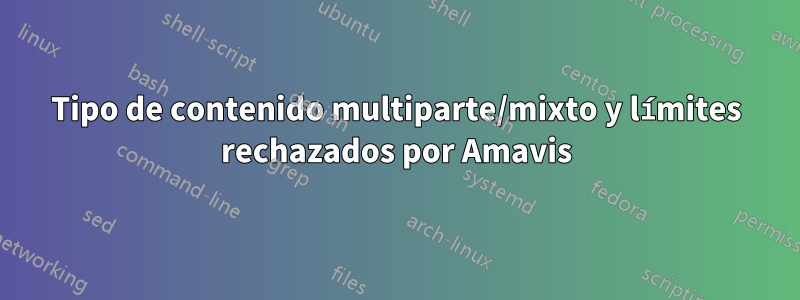 Tipo de contenido multiparte/mixto y límites rechazados por Amavis